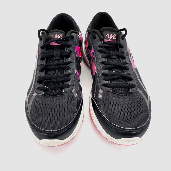Ryka Devotion Plus 3 Sneakers Athletic Shoes Womens Size 8M Black & Pink Floral - Picture 5 of 16